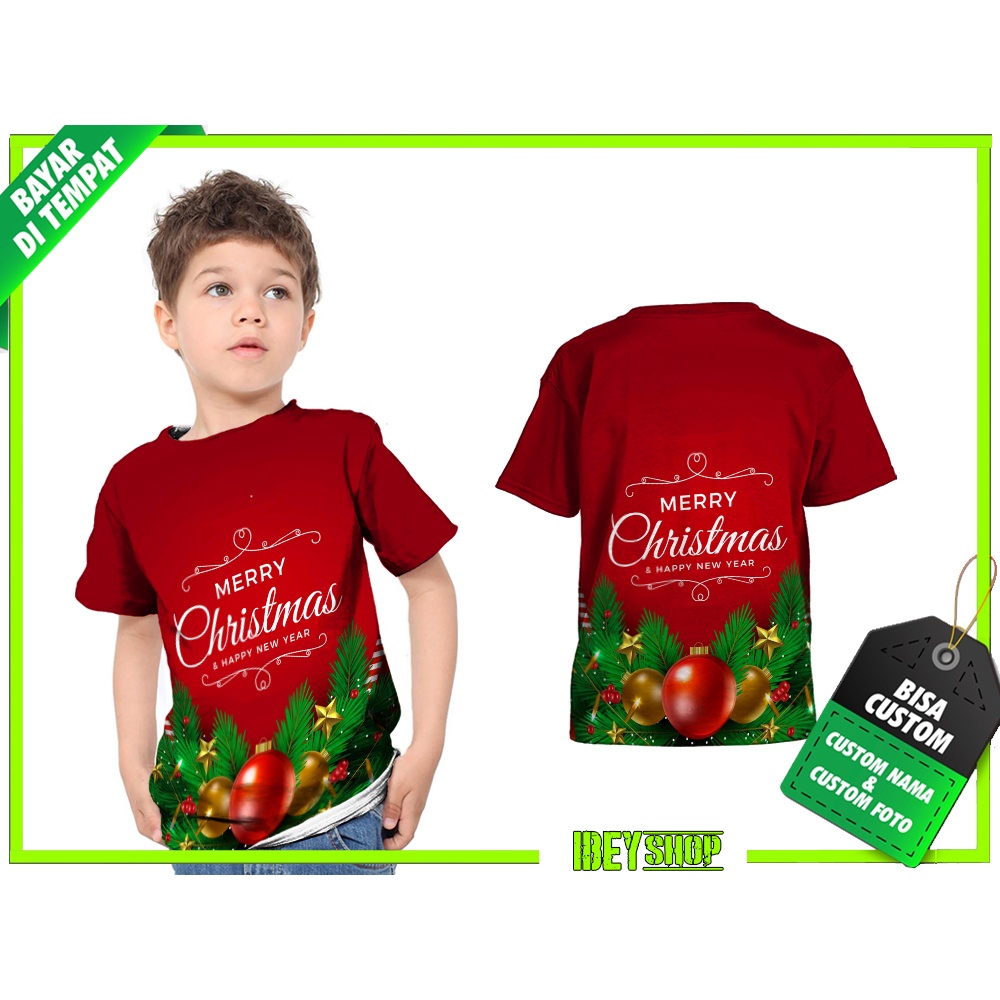 Kaos Anak MERRY CHRISTMAS NATAL 2021 - 29 Custom Fullprint
