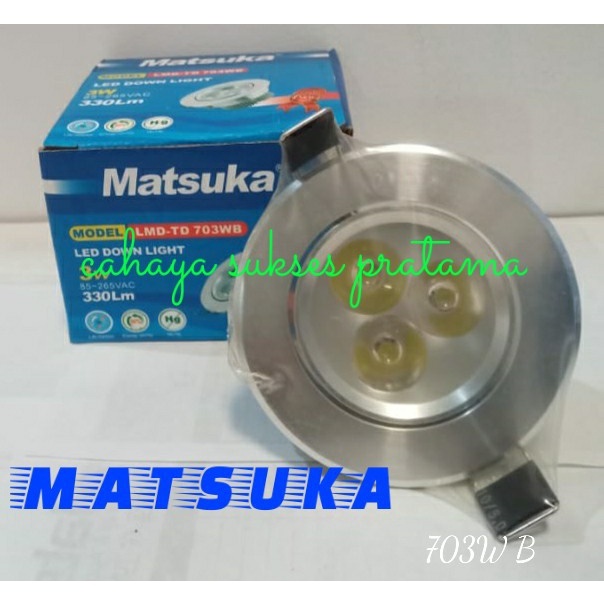 Downligt Led/ Lampu Led Tanam Cahaya Putih Dan Kuning Matsuka LMD703WB - P/K