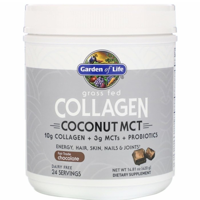 Garden of Life Grass Fed Collagen Coconut MCT Chocolate 420 gr - Keto