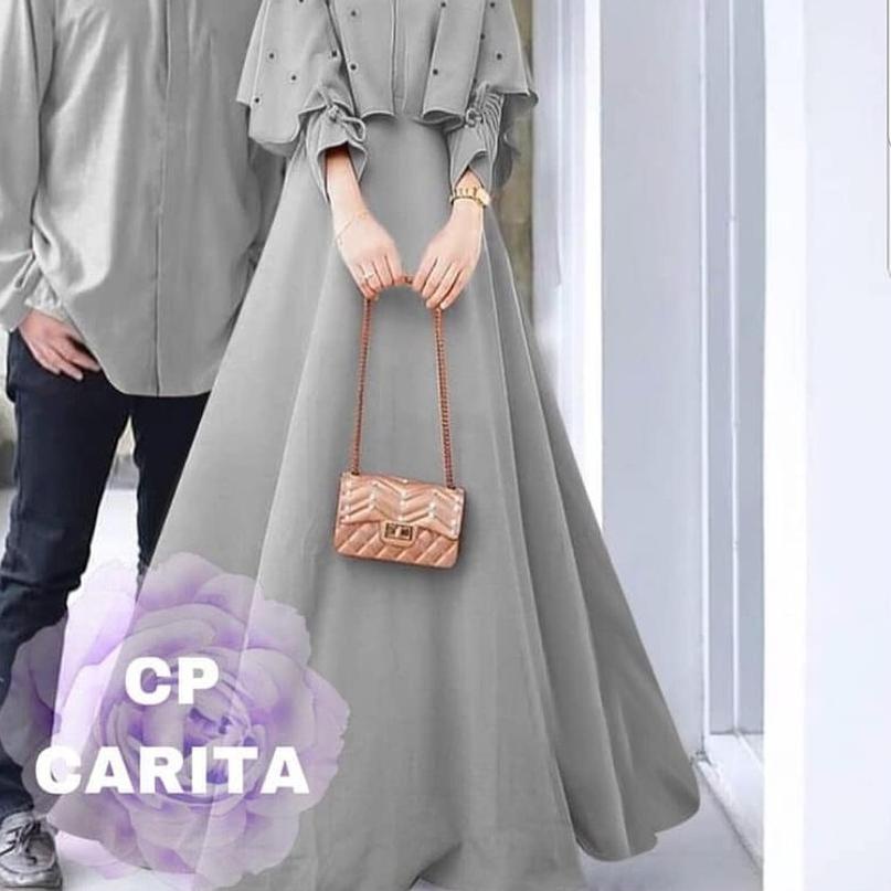 CARITA COUPLE BAJU PASANGAN MUSLIM SETELAN GAMIS PESTA ✭