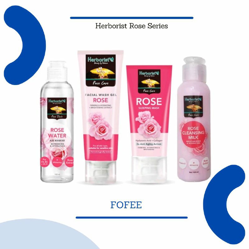 HERBORIST Rose Water Air Mawar / Cleansing Milk / Facial Wash / Sleeping Mask