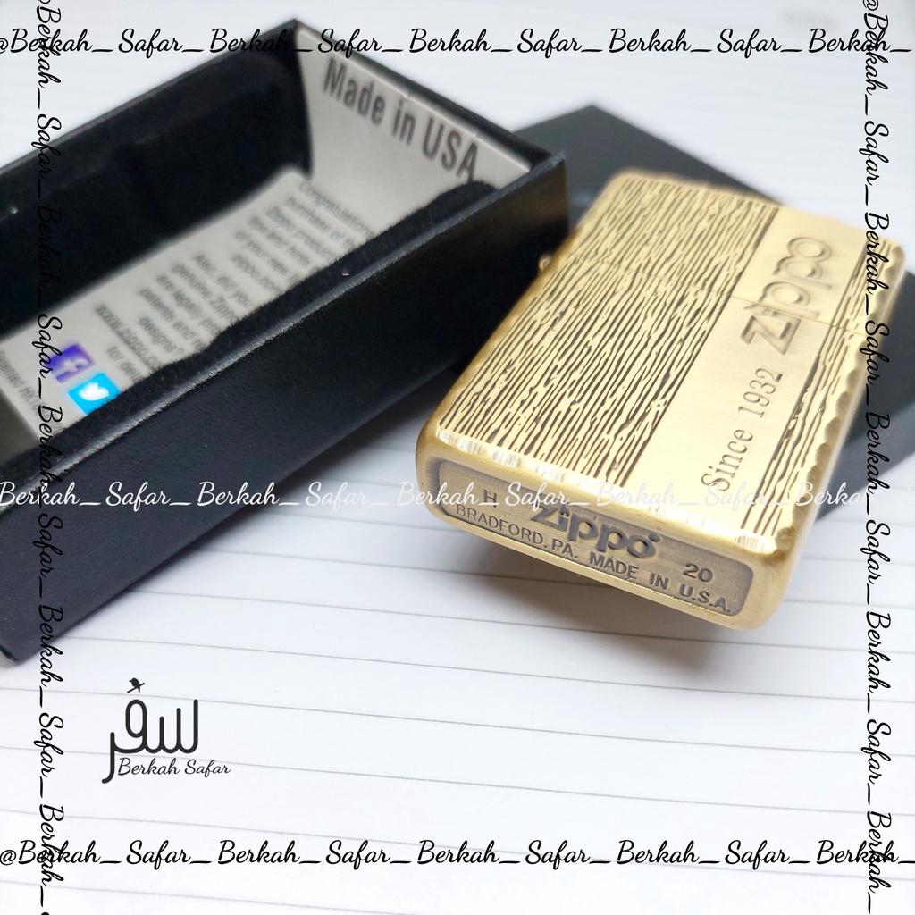 Korek Zippo Gold Old Wood Since 1932 Lighter High Premium Quality Made In Usa &quot;Limited Edition&quot; - Free Box