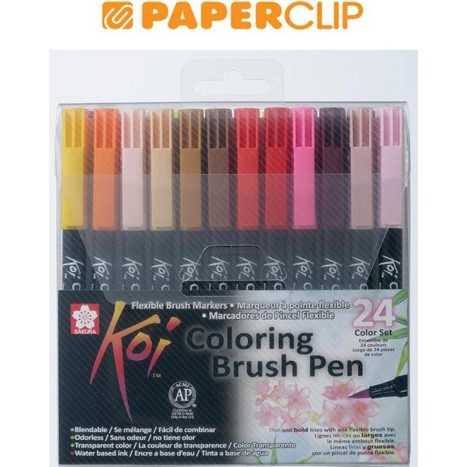 

SPIDOL SAKURA SET BRUSH PEN XBR-S24 KOI 24 COLOR ---READY---