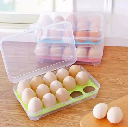 Tempat BOX TELUR 15 Lubang Sekat - Egg Box