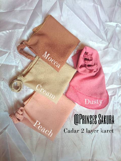 Niqab Cadar tali karet 2 layer