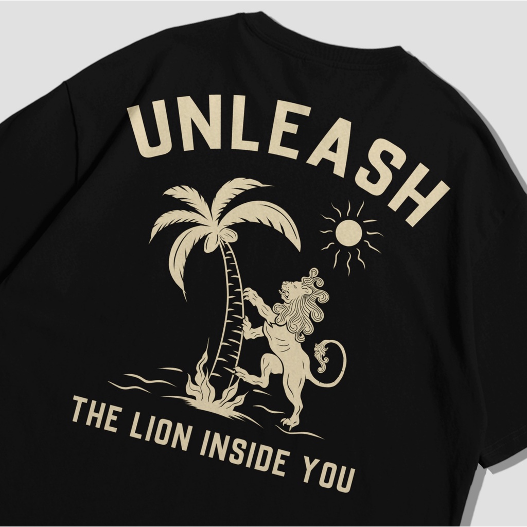 Kaos Oversize Pria Wanita/T-Shirt Oversize Unleash The Lion Inside You