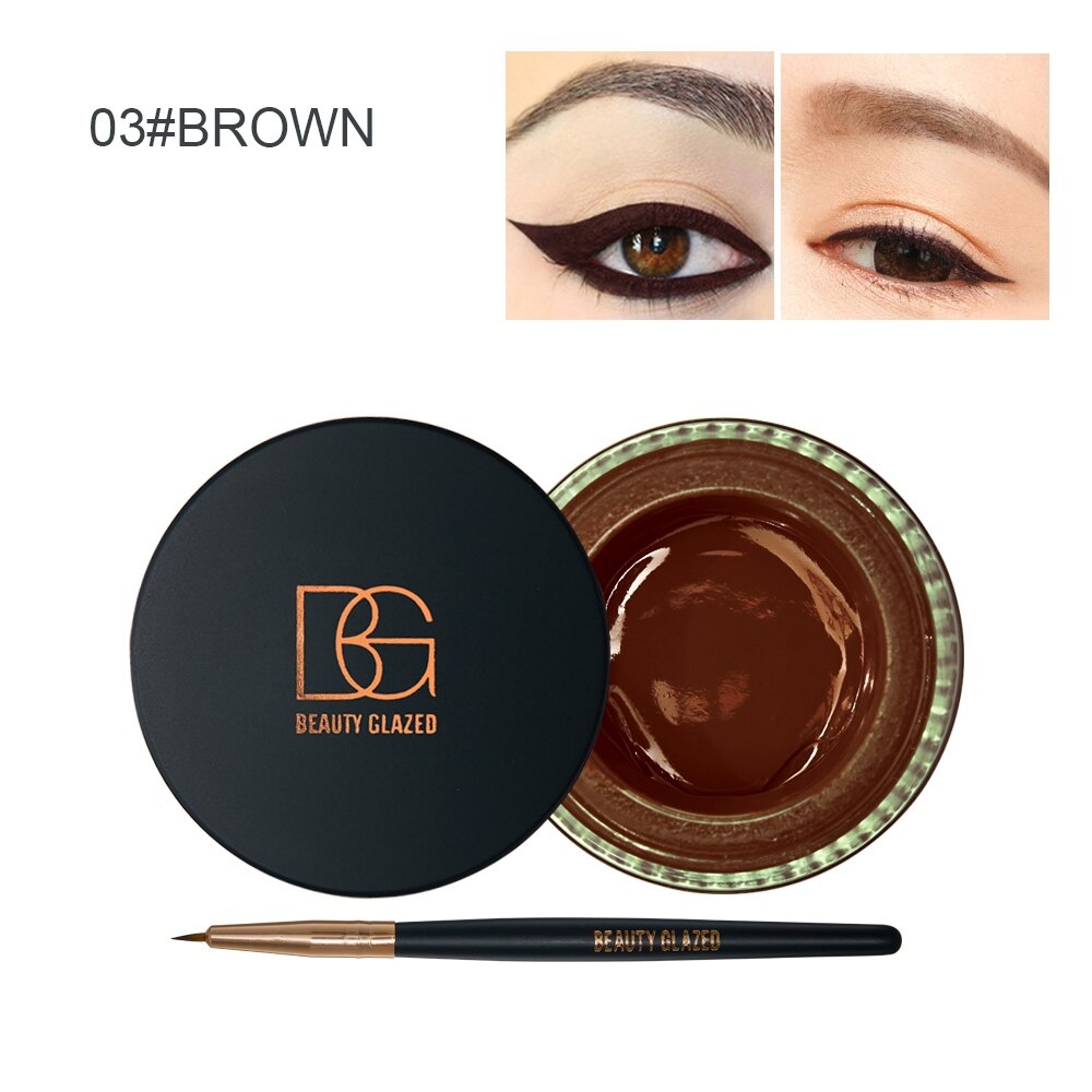 Beauty Glazed Eyeliner Gel Fixline Waterproof Longlasting Eyeliner Beauty Glazed Eyeliner Fixline Beauty Glazed