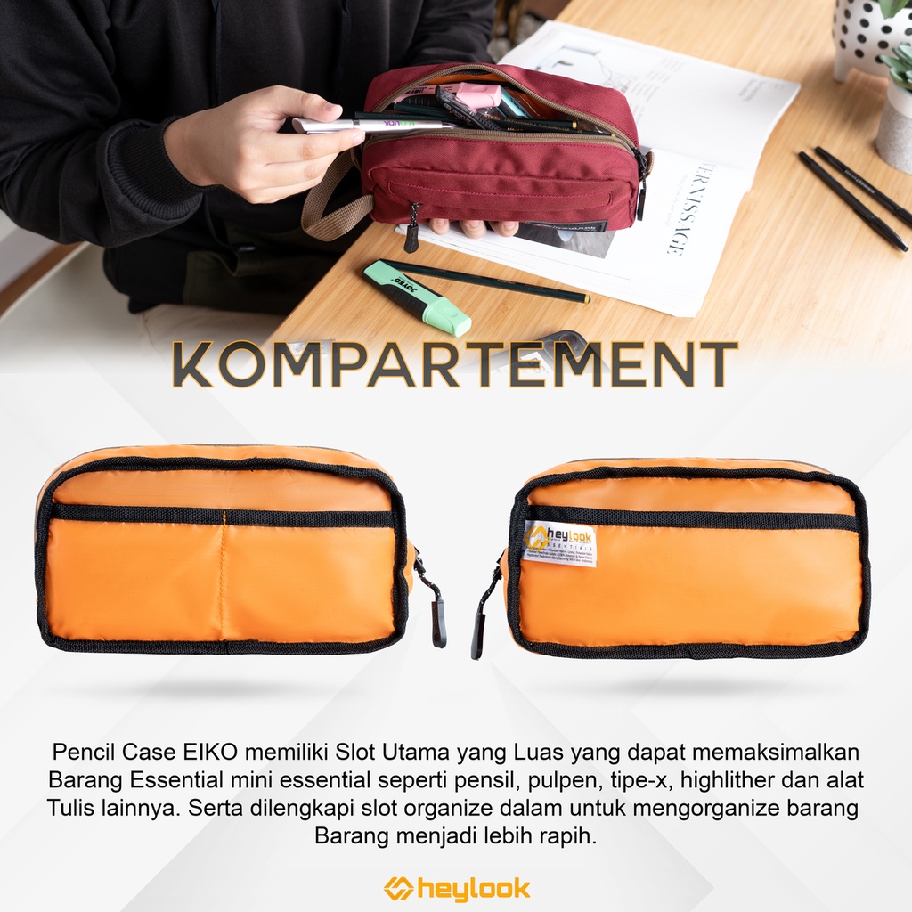 Tempat Pensil Sekolah kERJA kANTOR Kotak Pensil Alat Tulis Kantor ATK Original Distro Tempat Pensil Pouch bag Multifungsi Tepak PENSIL PULPEN BULPEN SPIDOL