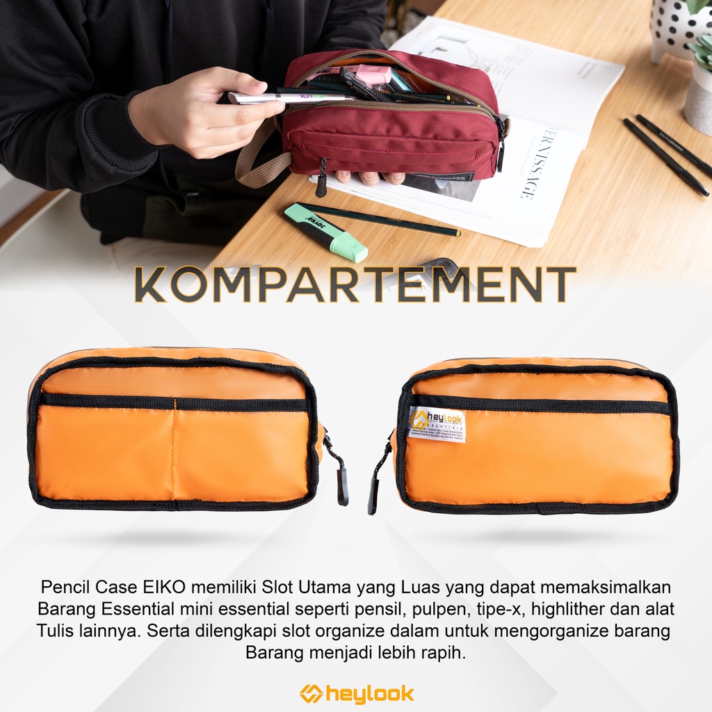 Kotak Pensil Pria Wanita Polos Case Pensil Tempat Pensil Alat Tulis Kantor ATK Murah Tempat Pensil Casual Medium Pouch Pensil Case Aesthetic