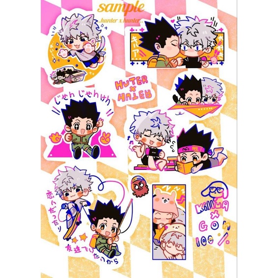 

Gon x Kilua stiker Hunter x Hunter stiker GonKilua stiker KiluaGon stiker Hunter x Hunter stiker chibi Gon x Kilua chibi