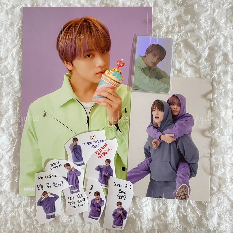seasons greeting nct dream 2021 haechan set (a4 poster, pc holo bene aladdin, postcard, stickers) sg