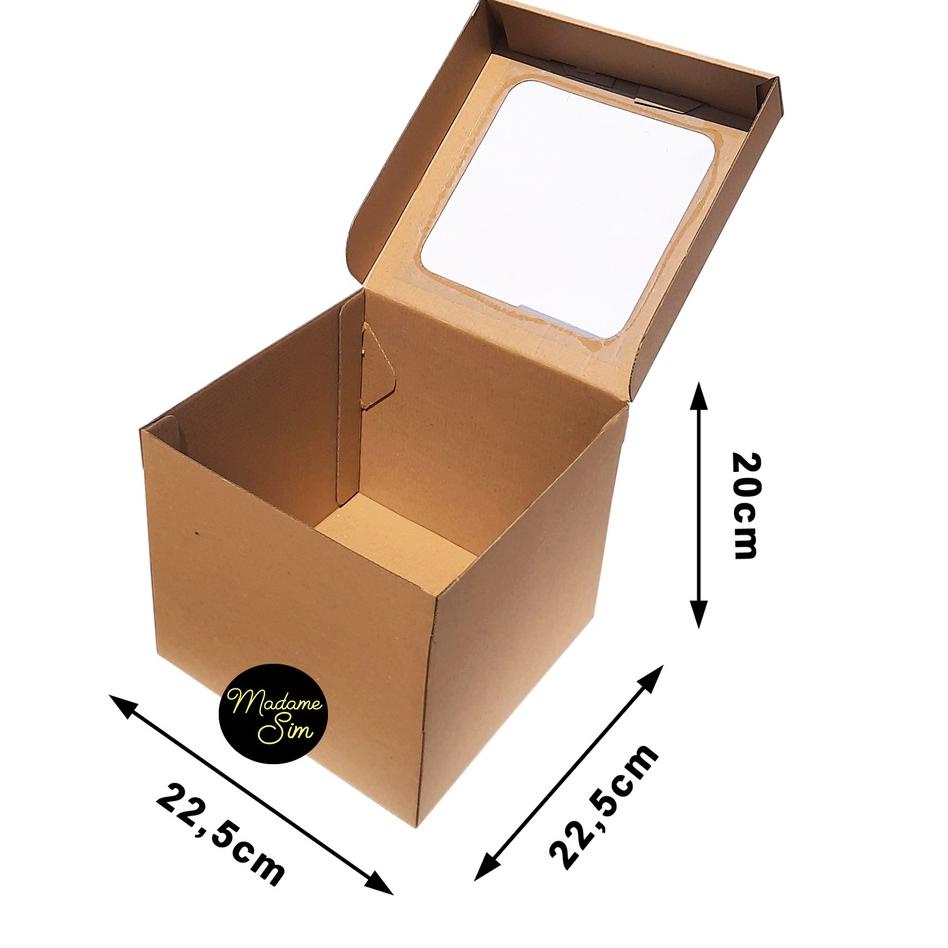 

Best - KOTAK KUE - CAKE BOX 22 x 22 x 20 CM - JENDELA ISI 10 PCS ,,