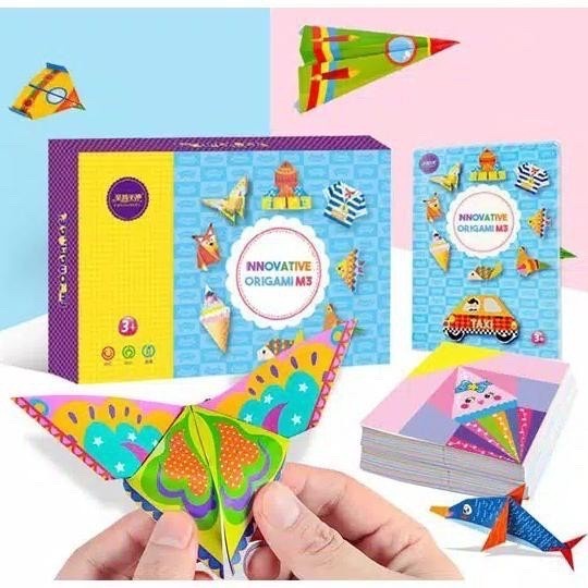 folding character m7 origami paper edukasi kreatifitas anak