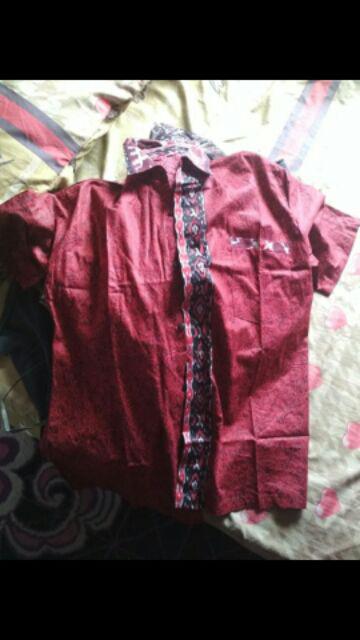 Bswart Batik Hrb026 Kenongo Hem Pendek Padi Pekalongan M L Xl Batik Pria Murah Modern Grosir