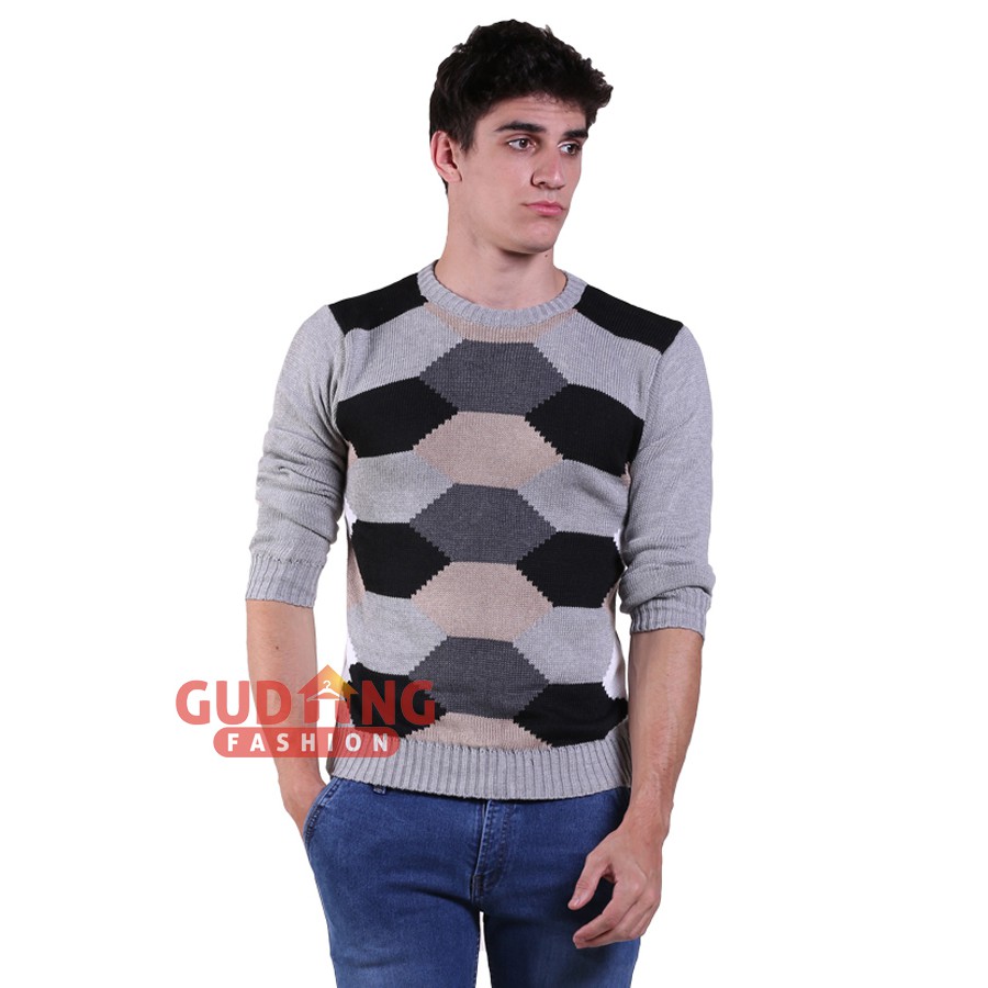 Sweater Pria Kombinasi Warna SWE 897