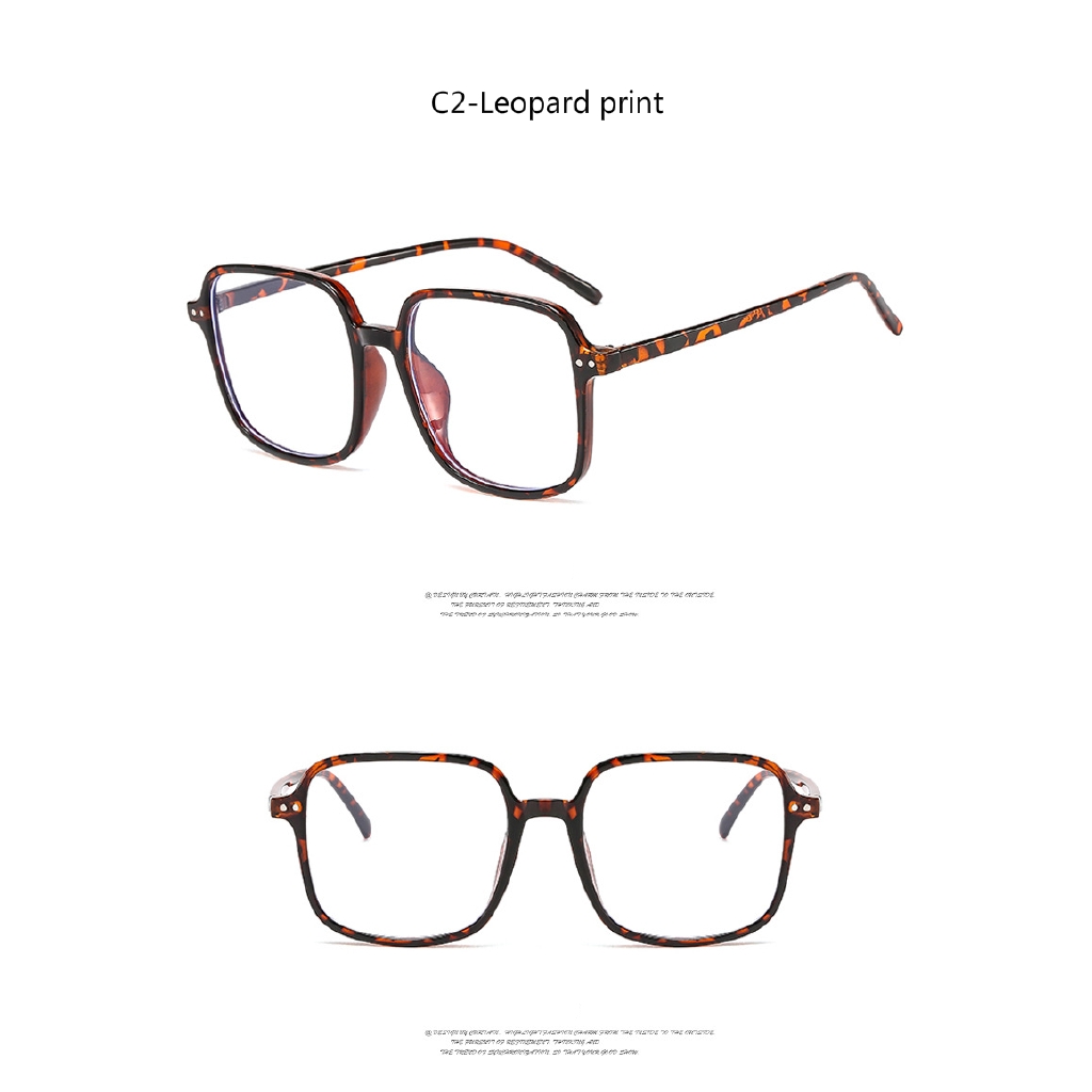 Fashion metal hinge square ins Korean men and women glasses