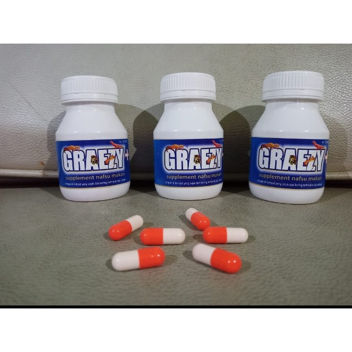 Graezy + Eceran per kapsul / Vitamin obat Kura Kura dan Reptil