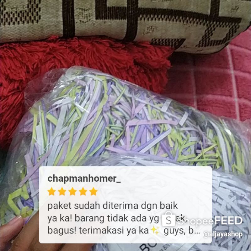 

Jual 25GR Kertas Cacah Serut Isian Hampers Gift Box Filler Shredder Paper | Shopee Indonesia