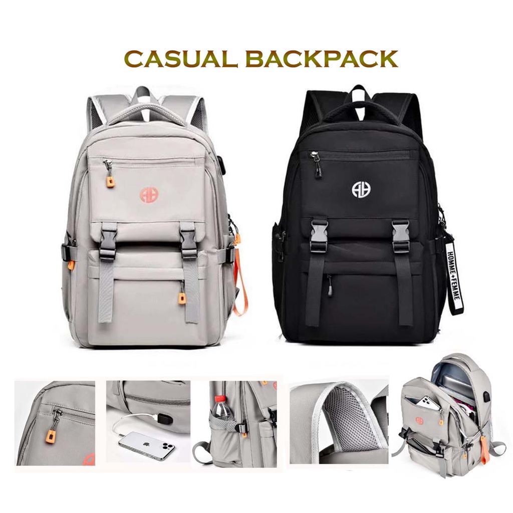 Casual Backpack Laptop Waterproof 14 15 16 inch with USB Port