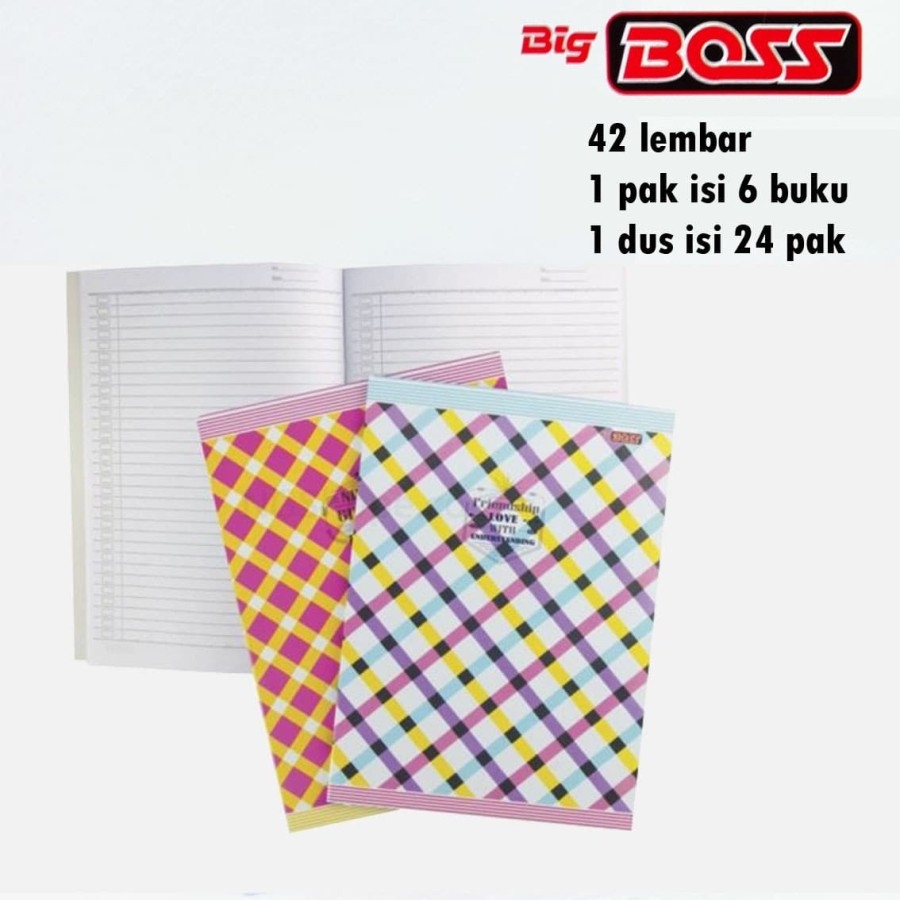 

Buku tulis big boss 42 lembar - 1 buku tulis ecer