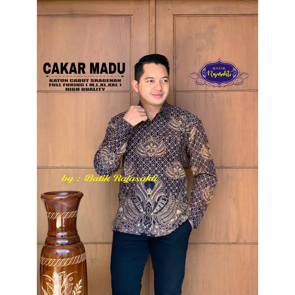 CAKAR MADU KEMEJA BATIK SOLO PRIA LENGAN PANJANG LAPIS FURING ATASAN BATIK PREMIUM MODERN KATUN HALUS  BAHUWIRYA  BANAMITRA BANAMITRA PUTIH BANGSAWAN BAYU PUTRA BERLIAN BIRU BHARATAYUDA BIMASENA BIRENDRA BIRU INDAH BRAHMAKERTA BRAHMAKERTA MERAH BUDIDRAWA