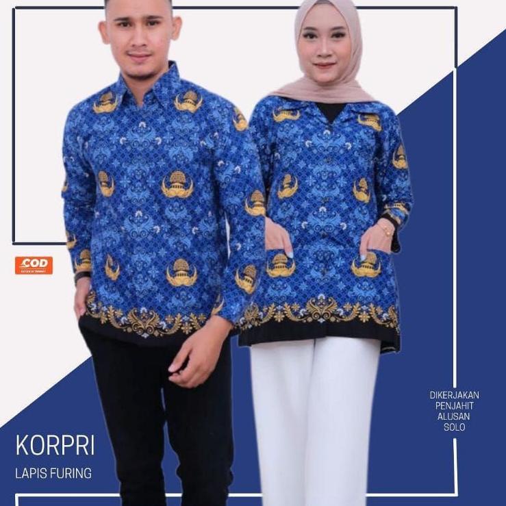Terbaik.. Baju Korpri Kerah Hitam Furing Kemeja Korpri Terbaru 2022 Kemeja Korpri Pria Baju