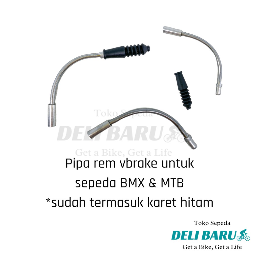 Pipa rem dan karet untuk rem v-brake sepeda