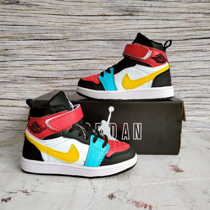 SEPATU ANAK JORDAN MULTICOLOR PREMIUM HIGH QUALITY JORDAN KIDS BASKET