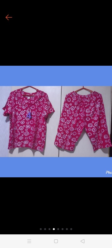 Stelan Batik Pekalongan Celana 3/4 Uk Xl