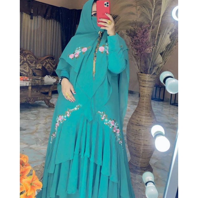 Gamis Set Ceruti Bordir