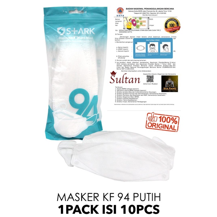 10pcs~Masker medis KN95 barang import kualitas bagus bahan tebal sekali pakai beda sama yang N95