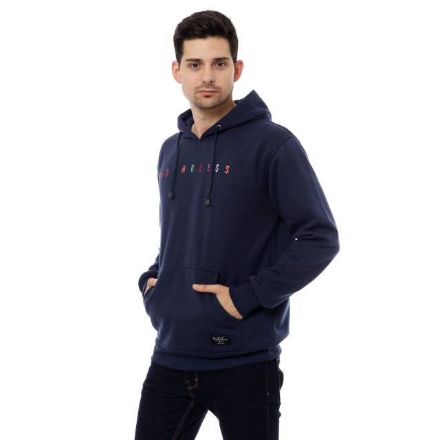 Hoodie mothbless rainbow navy pria / wanita