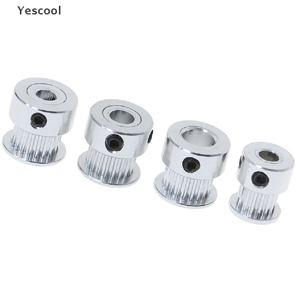 Yescool 2Pcs Timing Pulley 16T / 20T GT2 5 / 6.35 / 8mm Untuk Printer 3D