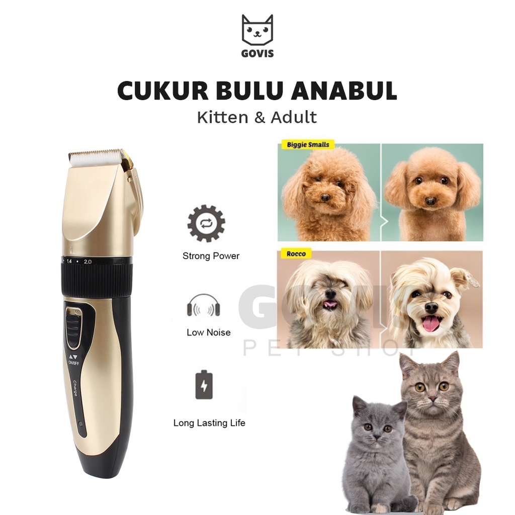 Govis Pencukur Bulu Kucing Pemotong Rambut Hewan Peliharaan Pet Hair Clipper