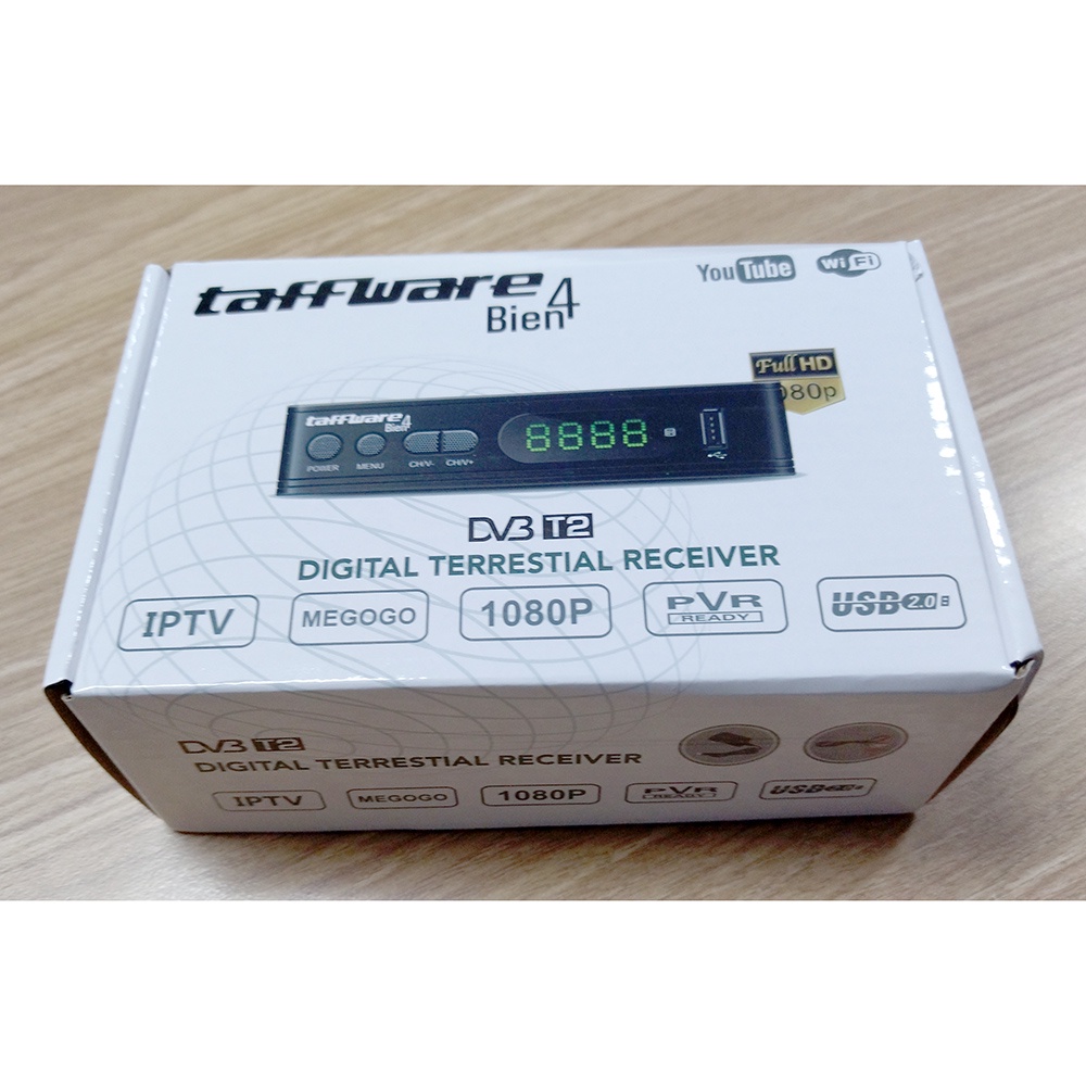 Taffware Bien4 Digital Satellite TV Tuner Box Receiver H.264 1080P - Black - 7RMP12BK