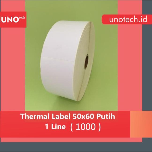 

☃ Thermal Label 50x60 Putih 1 Line( 1000 ) ♧