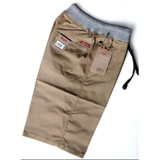  CELANA  CHINO  PENDEK PRIA PINGGANG KARET  RIP BAHAN  MELAR 