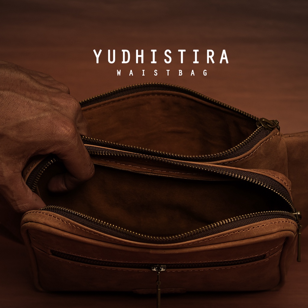 Yudhistira Tas Pria Kulit Asli Waist Bag Leather Lecari