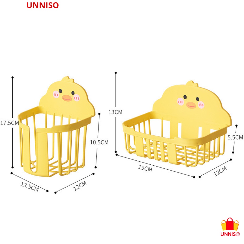 UNNISO -  Gantungan Tempat Tissue Storage Rack Karakter Duck