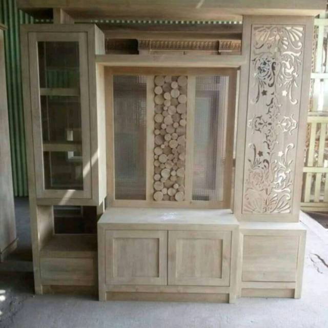 bufet tv partisi penyekat ruangan minimalis