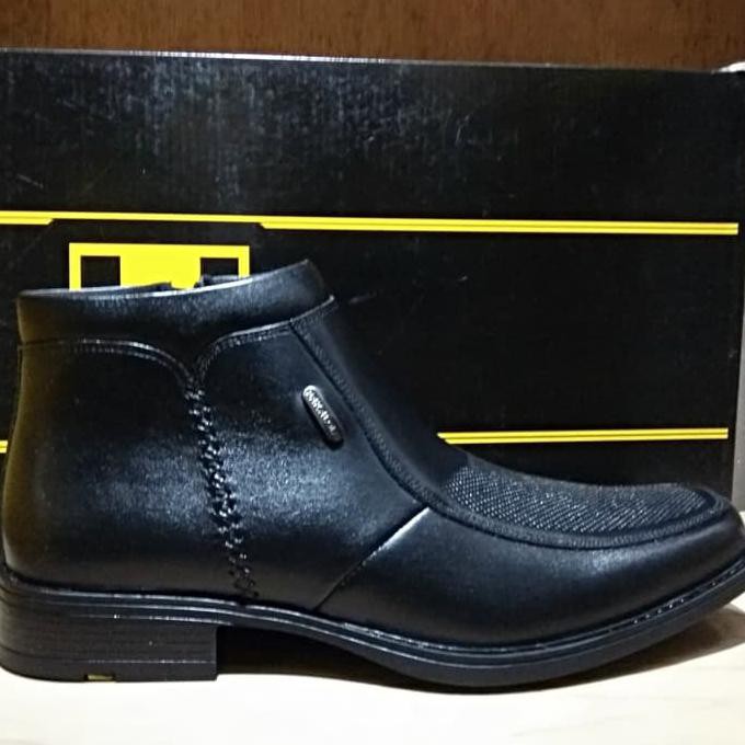 TERHEMAT SEPATU FORMAL PRIA SLIP● SEPATU PANTOFEL PAKALOLO BOOTS N71971 B - HITAM, 40 MURAH