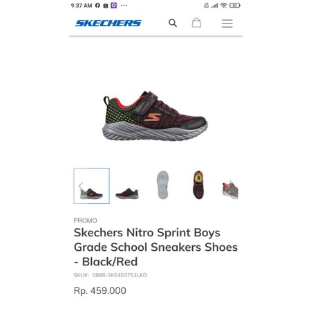 Sepatu anak Skechers Nitro Sprint Original + Free kaos kaki