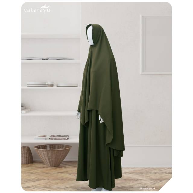 HILYAH SAKURA GAMIS SET (ARMY)