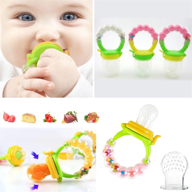 Rattle Fruit Feeder | Dot Empeng Buah+Kerincingan | Baby Fruit Pacifier