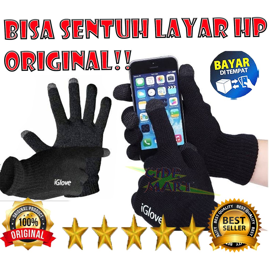 SARUNG TANGAN MOTOR TOUCH SCREEN / SARUNG TANGAN IGLOVE HP MOTOR / I GLOVE