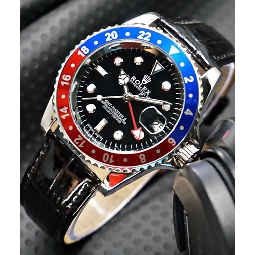 Jam Pria Rolex GMT Rantai Jam Tangan Pria Rolex GMT Kulit Jam Tangan Automatic