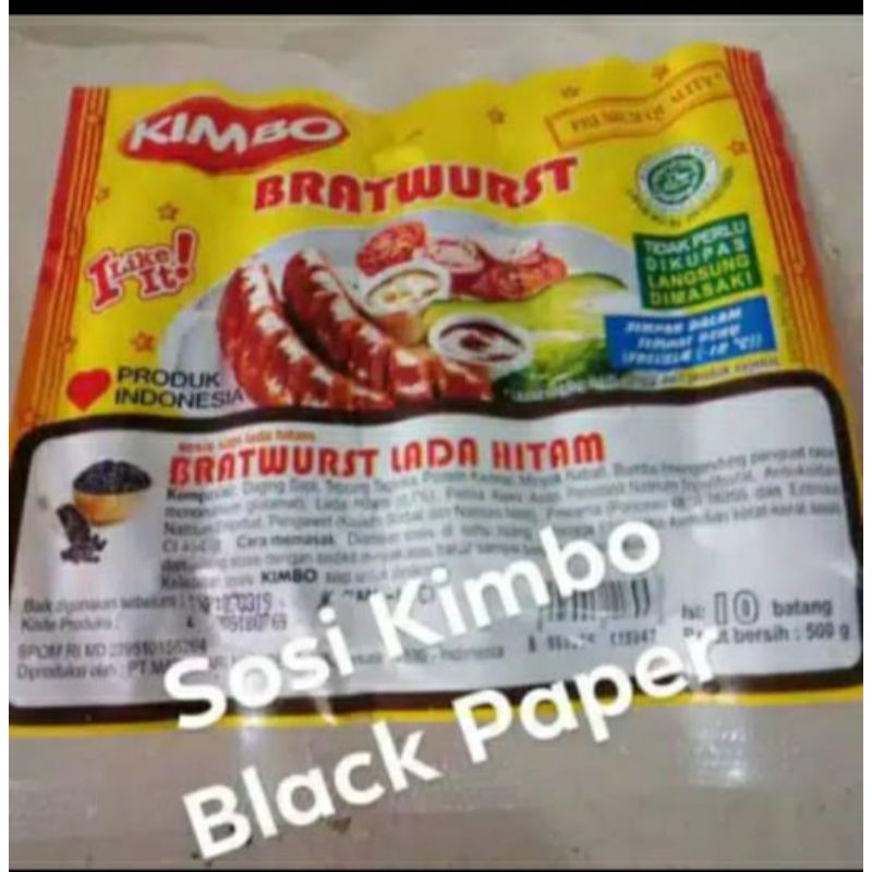 

Sosis Sapi Mini Kimbo Bratwurst Lada Hitam isi 10pcs