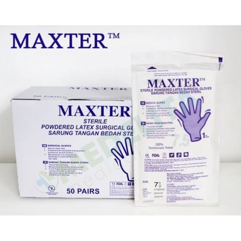 Sarung tangan bedah steril Maxter