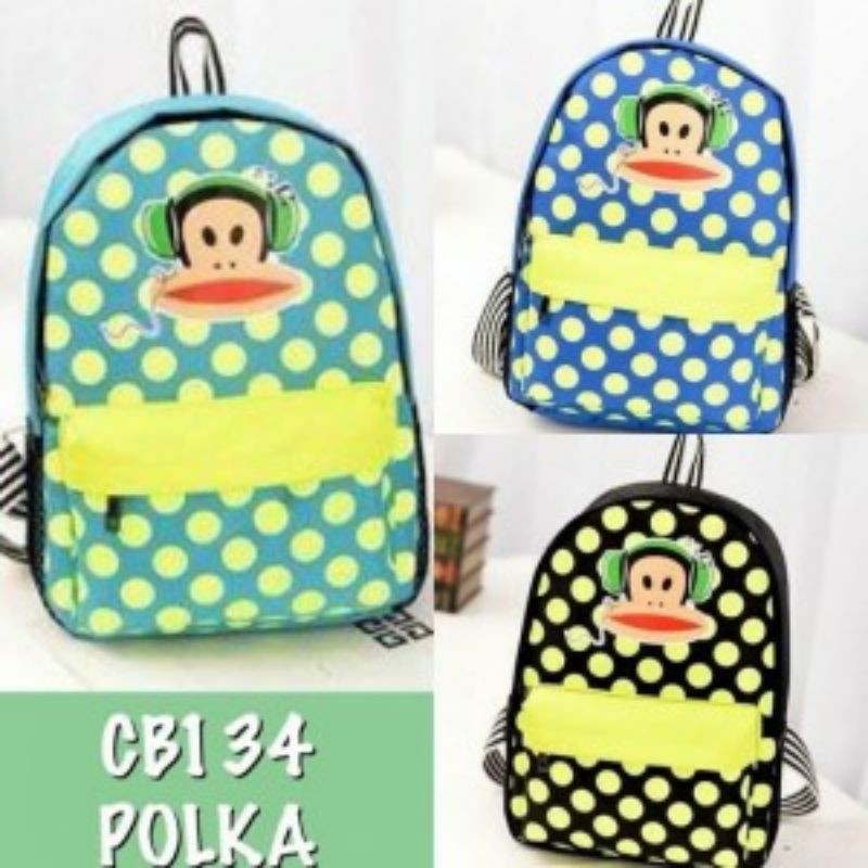 Tas Ransel Backpack Paul Frank Polkadot CB134