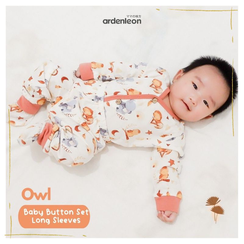 Lakuku - Ardenleon Baby Button set Long Sleeves Printed Collection Setelan Piyama Panjang Bayi